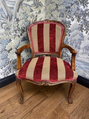 Red Gold Stripe 2 Seater & Chair